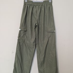 RD Style Green Track Pants with Elastic Waistband